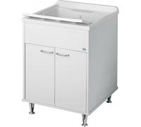 LAVATOIO MOBILE BAGNO IDROREPELLENTE 60X50X84 CM CON PIEDINI REG. - NEGRARI