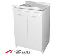 LAVATOIO MONTEGRAPPA EDILLA 60X50 BIANCO MANIGLIA BIANCA CON FONDO ALLUMINIO