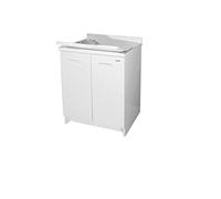 LAVATOIO MONTEGRAPPA EDILLA 60X50 BIANCO MANIGLIA BIANCA CON FONDO ALLUMINIO