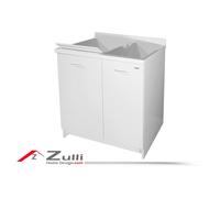 LAVATOIO MONTEGRAPPA EDILLA 80X60 BIANCO DOPPIA VASCA M/1 ASSE TERMOSPL. E FONDO ALLUMINIO