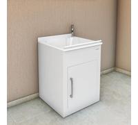LAVATOIO PER ESTERNO 60X60X85H CM MONTEGRAPPA STILL BIANCO VASCA TERMOPLASTICO