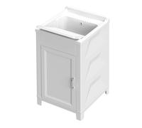 KIT LAVATOIO RESINA ANTIACIDO 45X50 CM BIANCO