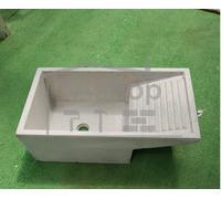 Lavatoio vasca pilozzo in cemento grigio misure cm 69x39x23h +piletta e biscione