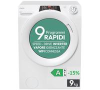 LAVATRICE 9 KG 1400 GR A-15% INVERTER VAPORE Snap&Wash CANDY RO496DWMC7/1-S