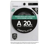 CANDY BR 49SBL8-S LAVATRICE SLIM, Caricamento frontale, 9 kg, 16 programmi, Profondità 48,8 cm, White, livello rumorosità centrifuga 72 dB(A), Classe A
