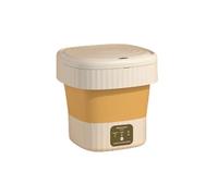 Lavatrice a parete da 8 litri, mini lavatrice pieghevole, lavatrice compatta, lavatrice portatile, con 3 modalità di lavaggio per vestiti e biancheria intima per bambini, colore giallo.