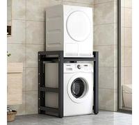 Lavatrice a parete, kit lavatrice-asciugatrice impilabile, mobiletto salvaspazio compatto per lavanderia, versatile scaffalatura per lavatrici a tamburo, efficiente organizzazione della casa