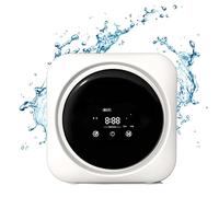 Lavatrice a parete Lavatrice piccola portatile a parete 2 in 1 lavatrice e asciugatrice combinate, con pannello di controllo LCD, cestello in acciaio inox, per capi di abbigliamento, bianche