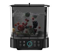 Lavatrice a ultrasuoni per frutta e verdura, con sterilizzatore ad ossigeno attivo, per la disinfezione e la purificazione degli alimenti (nero)