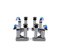 Lavatrice Base Base Regolabili Lunghezza/Larghezza 41-65Cm Mobile Grande Supporto A Botte di Legno Stand Asciugatrice E Frigorifero Vassoi per Pavimenti Base con Serratura Ruote Girevoli