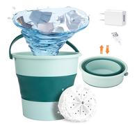 Lavatrice compatta, piccola lavatrice pieghevole da 10 l, macchina per lavanderia portatile, rondella per biancheria intima alimentata tramite USB, lavatrice a turbina onda, piccola lavanderia per