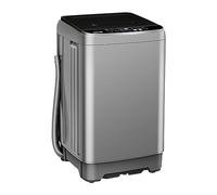 Lavatrice completamente automatica con display a LED, 10 programmi e 8 selezioni di livelli dell'acqua, 7,1 kg, per casa, camper, campeggio, appartamento, dormitorio, grigio