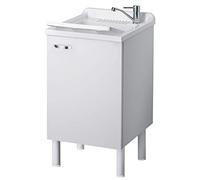 Lavatoio rocky 45x50 a una anta, bianco cr6006sk