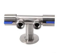 Lavatrice da bagno con finitura spazzolata, stile moderno, semplice da installare, struttura resistente, doppia maniglia in acciaio inox, acqua fredda per rubinetto