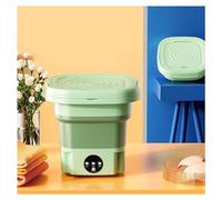 Lavatrice da Campeggio, 8L Lavatrice Da Viaggio Peso 2Kg,Altezza da Ripiegato:14.5cm Mini Lavatrice per Appartamento,Dormitorio,Campeggio,Camper,Green