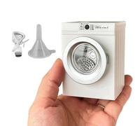 Lavatrice giocattolo, lavatrice per bambini, 1:12 in miniatura con design realistico con coperchio rivelato e tamburo rotante per giochi di ruolo creativi e bambini