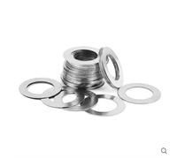 Lavatrice, Lavatrice in acciaio inox, 10/20/50/100 pezzi M3-M20 Rondella piatta in acciaio inossidabile Guarnizione ultra sottile di regolazione Spessore 0,5 mm/Colore/3 * 7(4 * 7 * 0.5 (100Pcs))