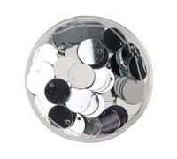 Lavatrice, Lavatrice in acciaio inox, Applique di paillettes, creative da 10 g, piatte rotonde in PVC 10-30 mm(Silver,25mm)