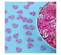 Lavatrice, Lavatrice in acciaio inox, Paillettes Applique, 10 g/lotto 8 mm a forma di ancora in PVC, paillettes sciolte, for cucito, artigianato, glitter, Z719(Rose Red)