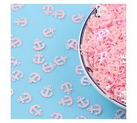 Lavatrice, Lavatrice in acciaio inox, Paillettes Applique, 10 g/lotto 8 mm a forma di ancora in PVC, paillettes sciolte, for cucito, artigianato, glitter, Z719(Light Pink)