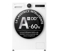 LG Lavatrice 9kg Next AI DD™ Serie X9 Classe A-60% 1400 giri, Easy Circle Control, Wi-Fi, AI Wash, Vapore antipiega White - F4X9009TWCE White