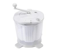 Lavatrice Manuale Non Elettrica, Lavatrice Portatile a Manovella per Dormitori, Appartamenti, Campeggio (Grigio Nordico)