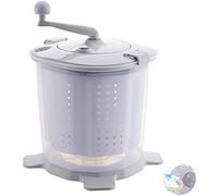 Lavatrice Mini Lavatrice Manuale Piccola Scrivania con Maniglia E Cestino Dell'Acqua Rimovibile, Portatile a Disidratazione Rapida, per Il Campeggio All'aperto in Famiglia,White
