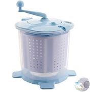Lavatrice Mini Lavatrice Manuale Piccola Scrivania con Maniglia E Cestino Dell'Acqua Rimovibile, Portatile a Disidratazione Rapida, per Il Campeggio All'aperto in Famiglia,Blu