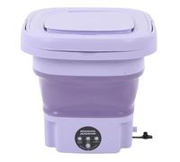 Lavatrice piccola, Lavatrice Portatile Pieghevole Da 8 Litri Con Centrifuga For Calzini, Biancheria Intima E Mutandine, Mini Uso Domestico per biancheria intima, viaggi, dormitorio e camper(PURPLE)