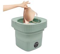 Lavatrice pieghevole, 6 l, mini vaschetta per la biancheria, con pratica maniglia, rimovibile, per casa, viaggi d'affari, viaggi, 220 V, 36 dB (verde)