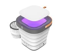 Lavatrice pieghevole ADITAM 100V-240V 9L - Lavatrice portatile, mini lavatrice portatile con centrifuga (Colore: grigio) Double the comfort