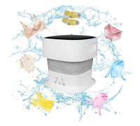 Lavatrice pieghevole, design con coperchio superiore, facile da usare, pulizia della girante, adatta per viaggi, viaggi d'affari, ecc. (verde)