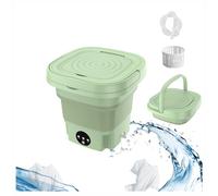 Lavatrice Pieghevole Portatile, 8L Pieghevole Mini Lavatrice con 3 Modalità Di Pulizia Profonda Lavatrice Portatile per Appartamento,Lavanderia,Campeggio,Viaggi,Green