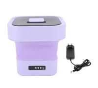 Lavatrice Pieghevole Portatile, capacità 10 Litri, Completamente Automatica, Asciugatrice, Campeggio per, Dormitori, Tubo di Scarico per Facile Drenaggio (Spina europea)