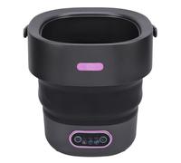 Lavatrice Pieghevole Portatile da 13 Litri con Funzione di Lavaggio Automatico, Grande Capacità, Lavaggio a Mano, Design Pieghevole, Tubo di Scarico, per Appartamento, (Spina