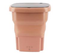 Lavatrice Portatile, 15 Litri Mini Lavatrice, Pieghevole Rondella con Efficiente Funzione di Disidratazione - Pulizia Profonda di Biancheria Intima Calzino (rosa arancione)