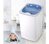 Lavatrice Portatile 220V 7KG capacità Totale Vasca Singola Lavaggio E Centrifuga Disidratazione U~V Pulizia Profonda Compatta,Blu, Marrone, Argento,Blu,Argento