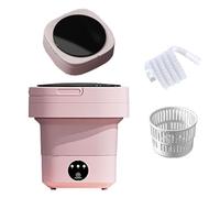 Lavatrice Portatile 8L Lavatrice Da Viaggio Compatta 30x14x30cm Pulizia Profonda Mini Lavatrice Per Vestiti Per Bambini, Oggetti, Dormitorio, Campeggio(Pink)