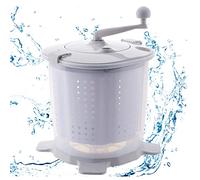 Lavatrice Portatile A Manovella, Lavatrice Manuale Non Elettrica con velocità Fino A 1200 Giri/min, Adatta per Dormitorio, Appartamento, Lavanderia da Campeggio Alternativa