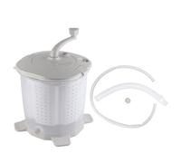 Lavatrice portatile a manovella Lavatrice manuale non elettrica per dormitorio Appartamento da campeggio Nordic Grigio ABS Acciaio inossidabile 3348g