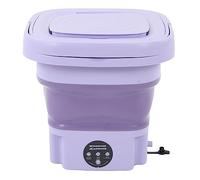 Lavatrice Portatile, Biancheria Intima per la Casa Lavatrice Pieghevole per Pulizia Profonda a Basso Rumore 8L 100-240V (Spina europea)