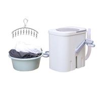 Lavatrice Portatile, Capacità 3,5 kg, Carico Dall’alto, Manovella Manuale, Acciaio Inox, Efficiente Dal Punto Di Vista Energetico, Per Uso Domestico, Con Stendibiancheria In Acciaio Inox