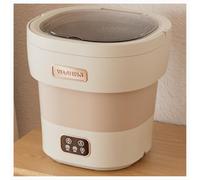 Lavatrice Portatile Completamente Automatica, Mini Lavatrice compatta Ultra-silenziosa, Un Piccolo Gadget utile per Chi Non AMA Fare Il bucato,Cachi,30.5 × 30.5 × 30.5 cm