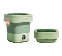 Lavatrice portatile da 9 litri, mini lavatrice pieghevole 2 in 1, timer a 3 velocità e funzionamento con un solo pulsante touchscreen, per dormitori, appartamenti, case e campeggio green