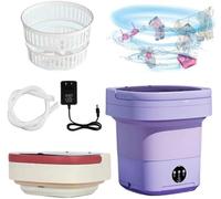Lavatrice portatile da viaggio piccola da 8 l, mini lavatrice pieghevole con centrifuga per campeggio e viaggi, lavanderia a risparmio energetico per biancheria intima, vestiti e calze