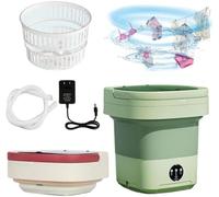 Lavatrice portatile da viaggio piccola da 8 l, mini lavatrice pieghevole con centrifuga per campeggio e viaggi, lavanderia a risparmio energetico per biancheria intima, vestiti e calze