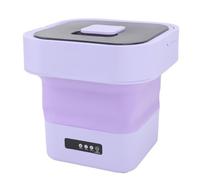 Lavatrice Portatile Funzione di Asciugatura con Centrifuga Morbida Completamente Automatica Mini Lavatrice Pieghevole per Biancheria Intima Vestiti per Bambini (PURPLE)