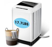 Lavatrice portatile - Lavatrice compatta per casa appartamento 1,5 piedi cubi, 8 programmi di lavaggio, 10 livelli di acqua, piccola lavatrice con pompa di scarico per bagno, camera da letto