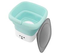 Lavatrice Portatile, Lavatrice Pieghevole Efficiente, Sicura e Regolabile Spina ABS UE 100-240 V Ultra Silenziosa per la Casa (Green)