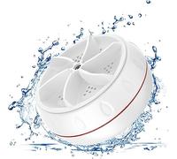 Lavatrice portatile, mini lavatrice a turbina ad ultrasuoni e lavastoviglie, con ventose, per casa, viaggi, università, camper, appartamenti, turbo rondella per la pulizia di calzini, biancheria